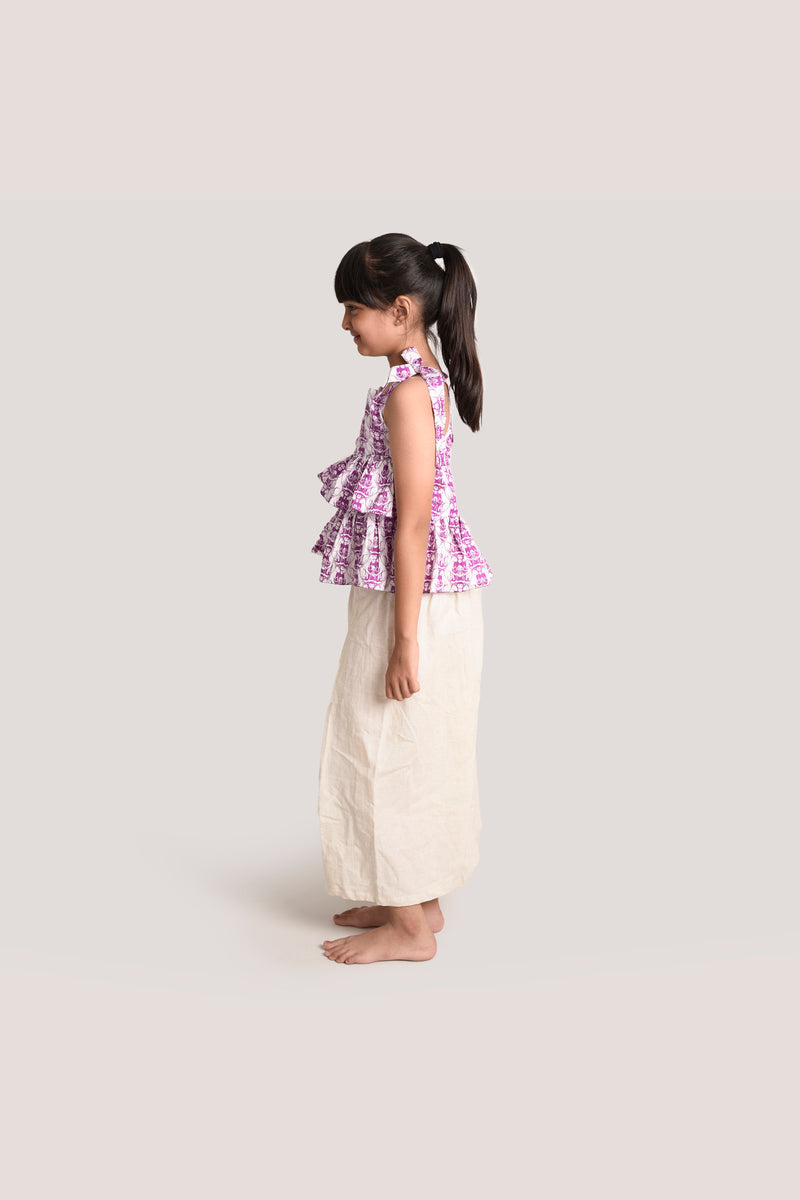 Two Cats & The Monkey - Crop Top Palazzo Set