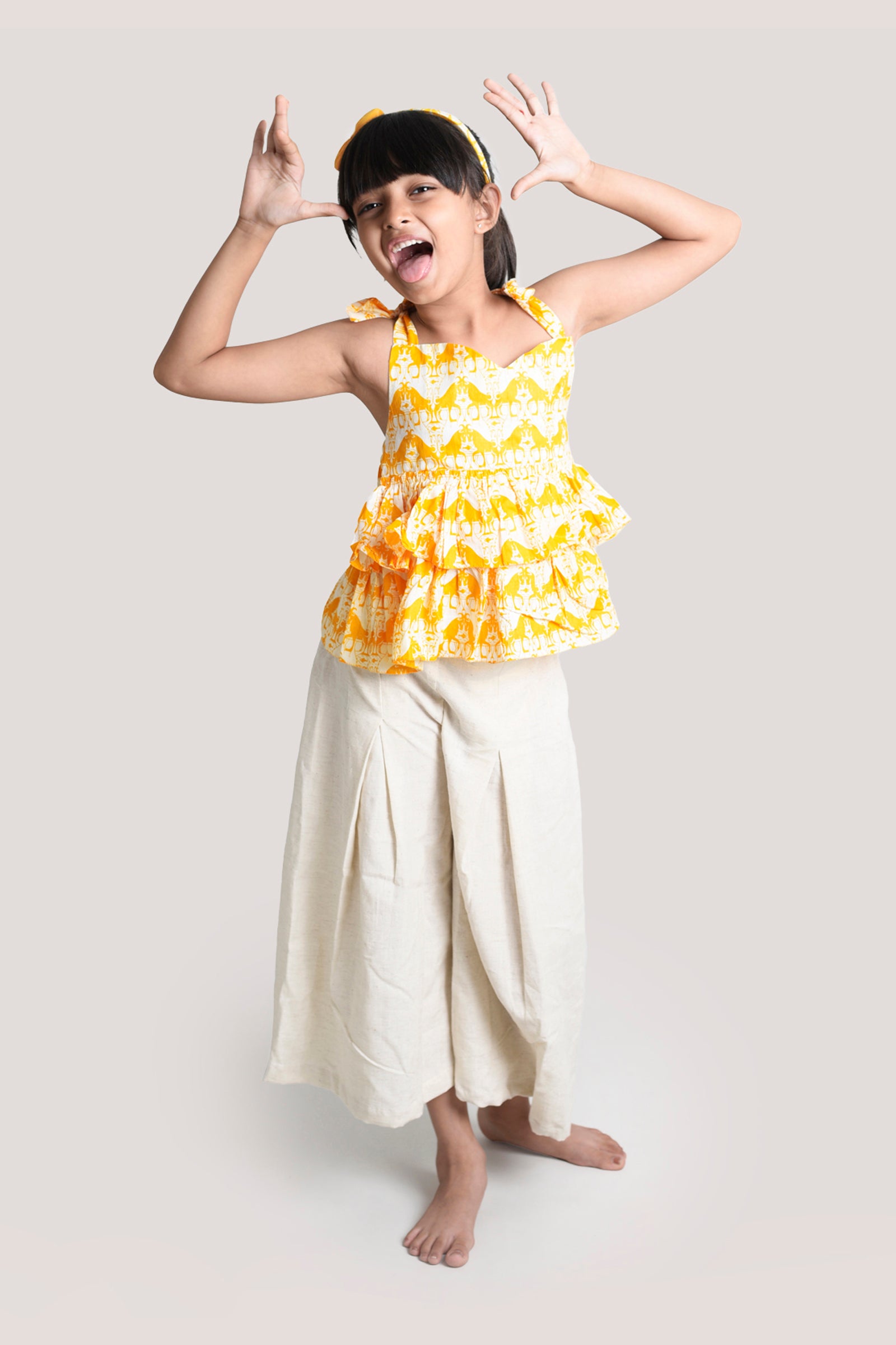 Two Silly Goats - Crop Top Palazzo Set