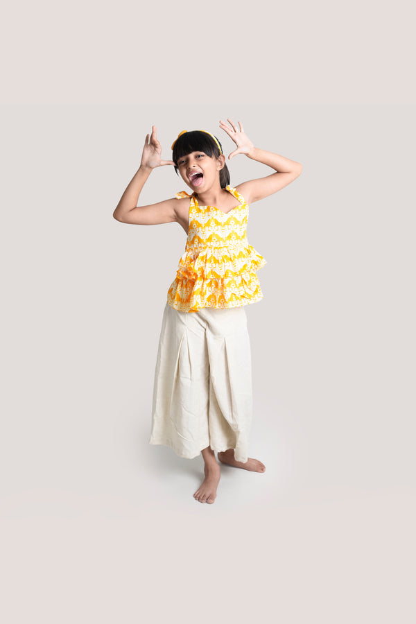 Two Silly Goats - Crop Top Palazzo Set