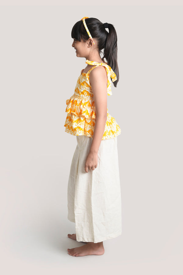 Two Silly Goats - Crop Top Palazzo Set