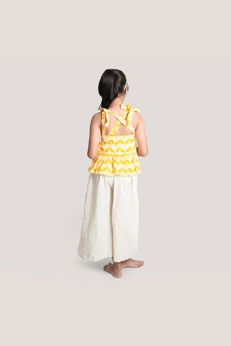 Two Silly Goats - Crop Top Palazzo Set