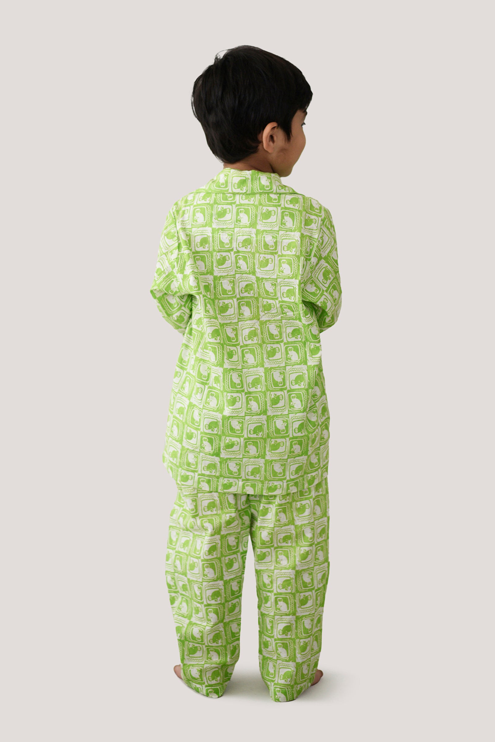 The Monkey & The Crocodile - Sleepwear, Green