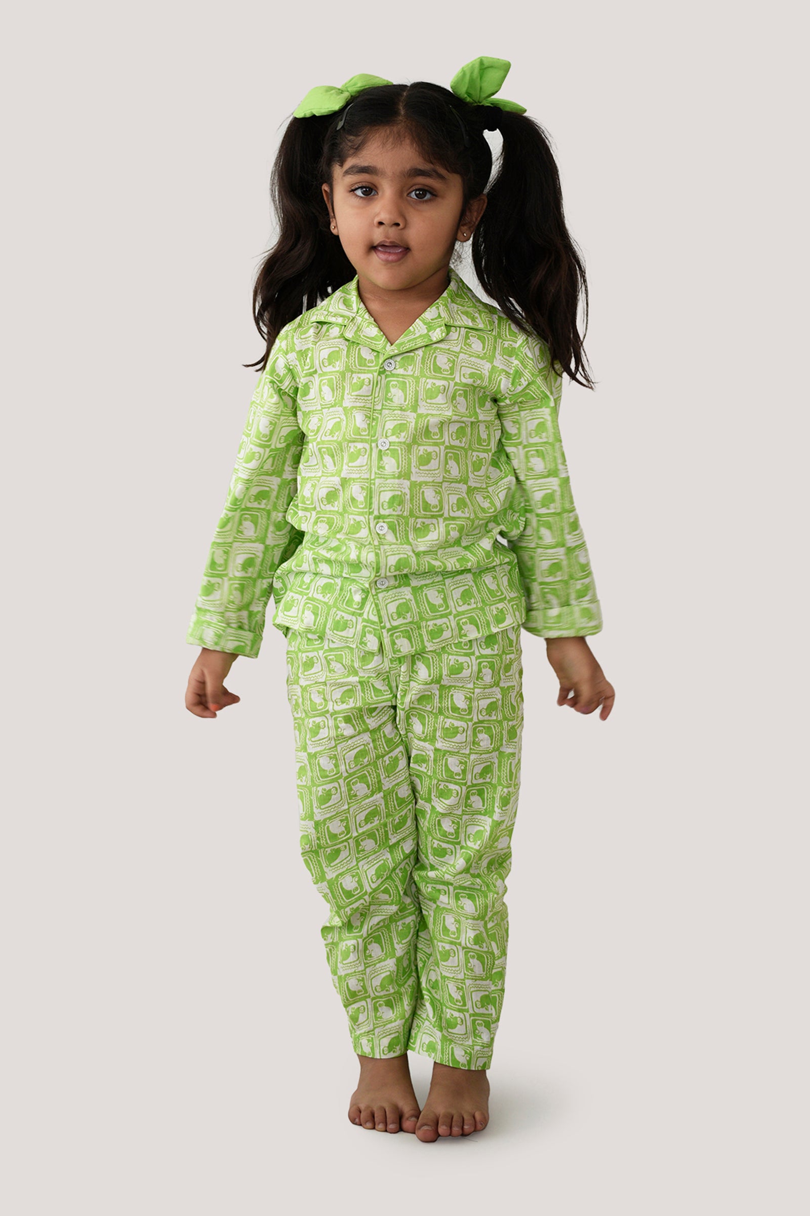 The Monkey & The Crocodile - Sleepwear, Green