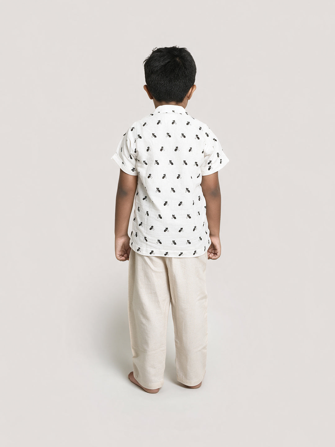 Bell The Cat - Short Kurta with Linen Pants, Beige