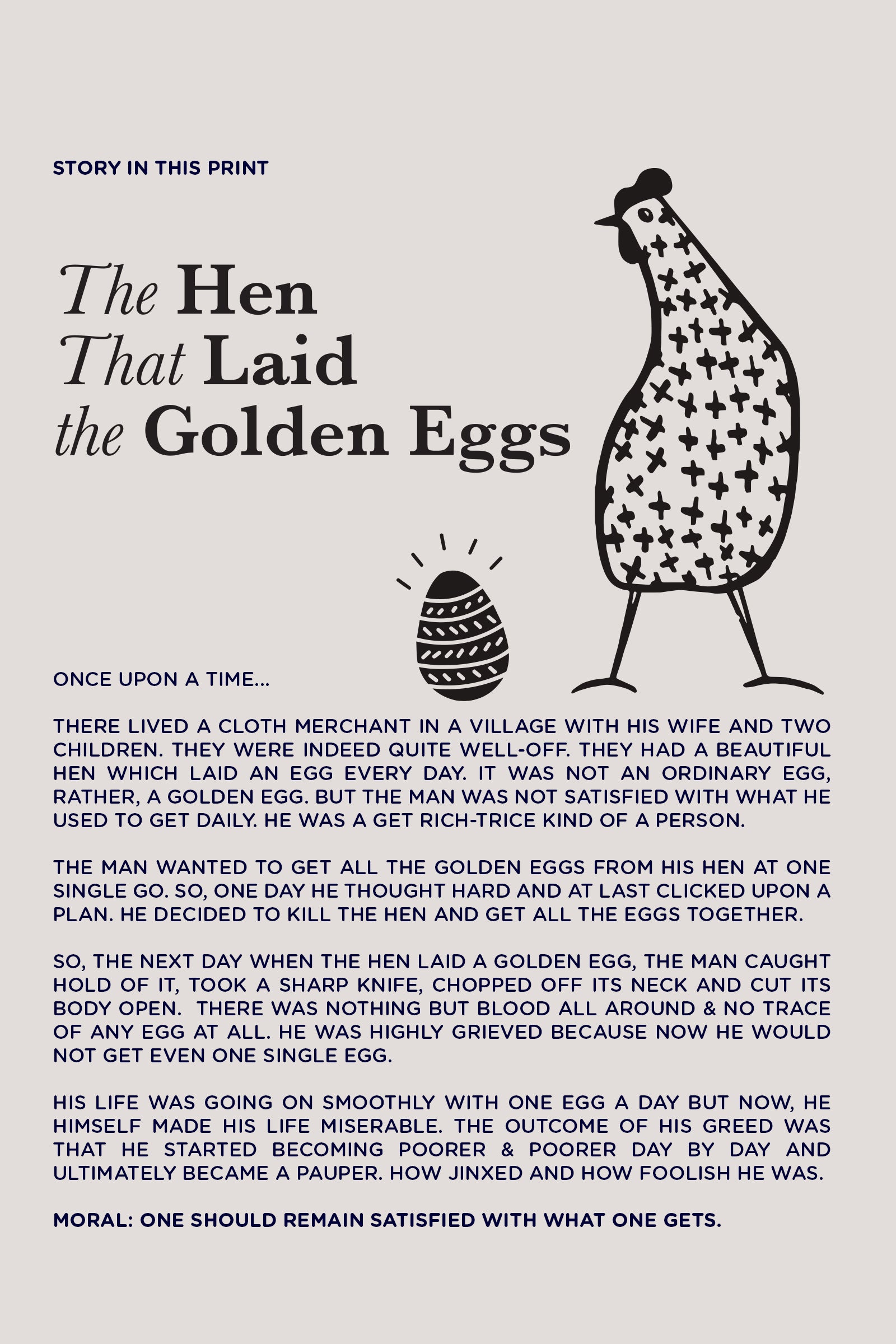 The Hen That Laid Golden Eggs - Short Kurta with Linen Pants