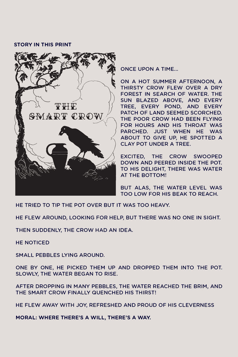 The Smart Crow - T shirt, Grey