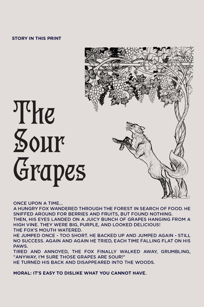 The Sour Grapes - T Shirt, Blue