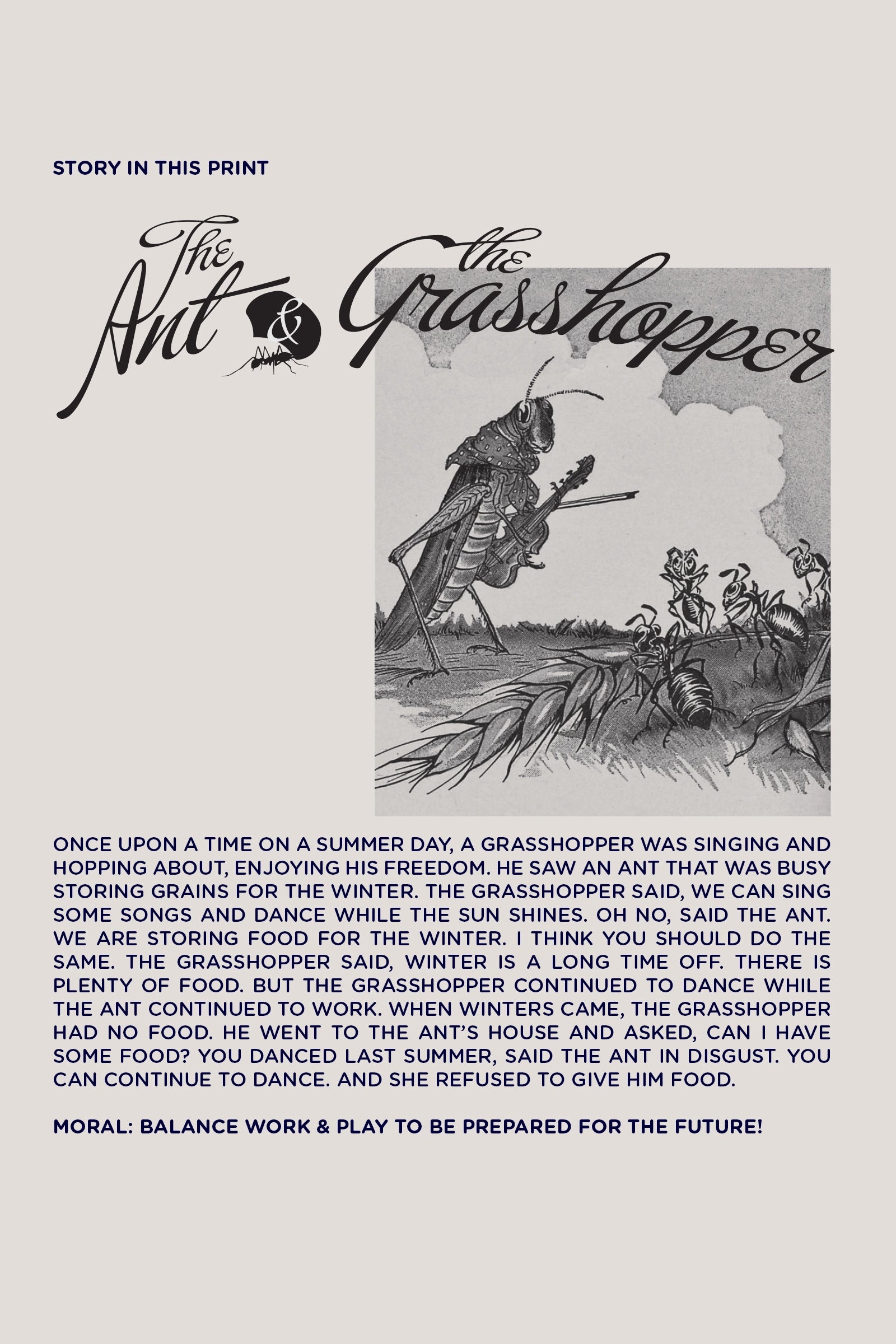 The Ant & The Grasshopper- T Shirt, Red