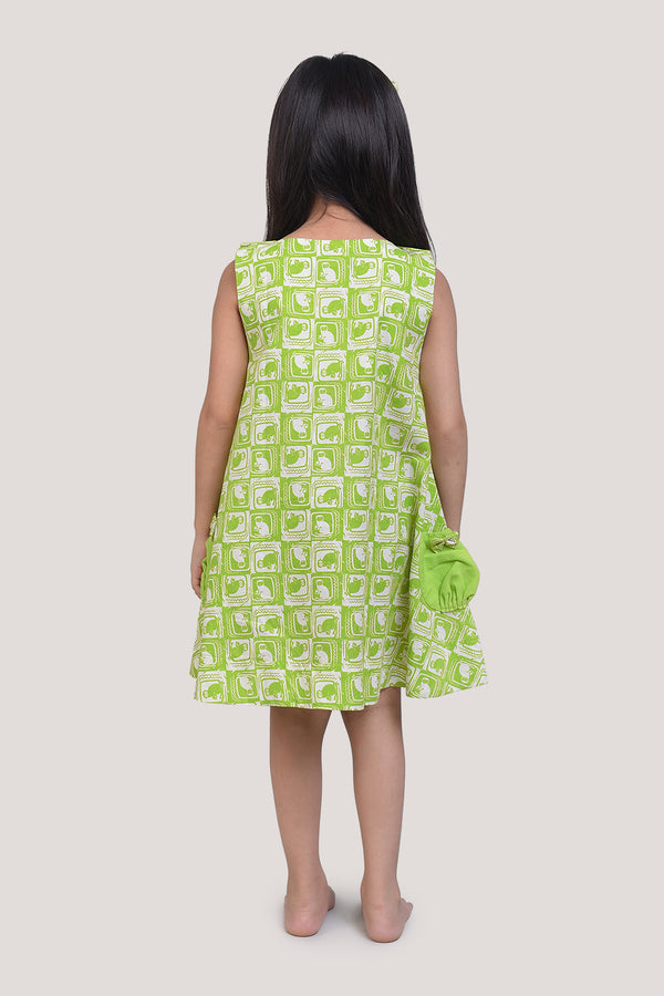 The Monkey & The Crocodile- Peek-a-boo Frock