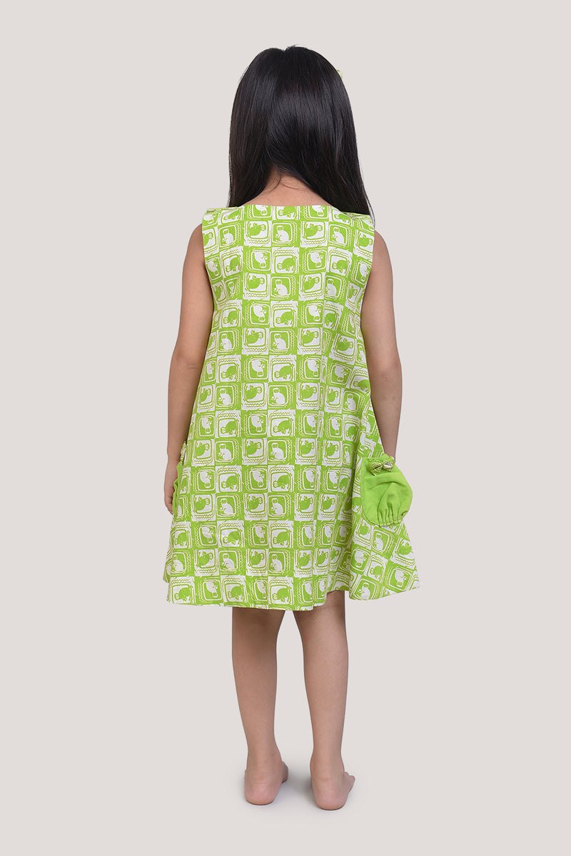 The Monkey & The Crocodile- Peek-a-boo Frock