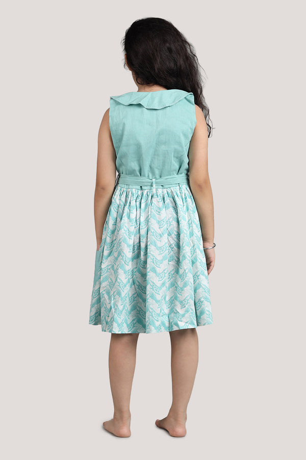 The Talkative Turtle - Roll Collar Frock