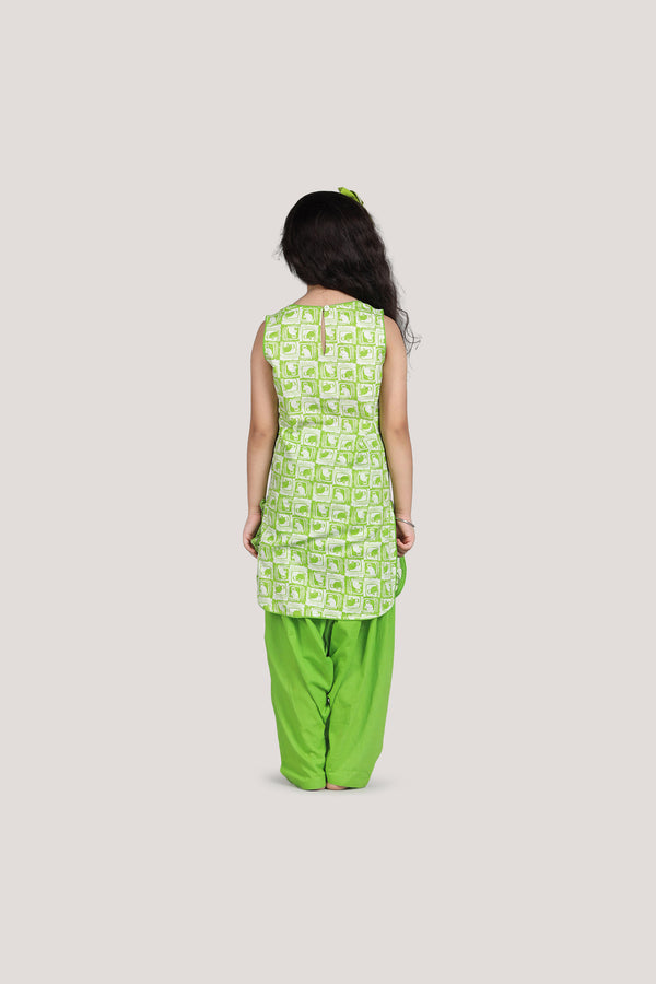 The Monkey & The Crocodile - Patiala Suit Set