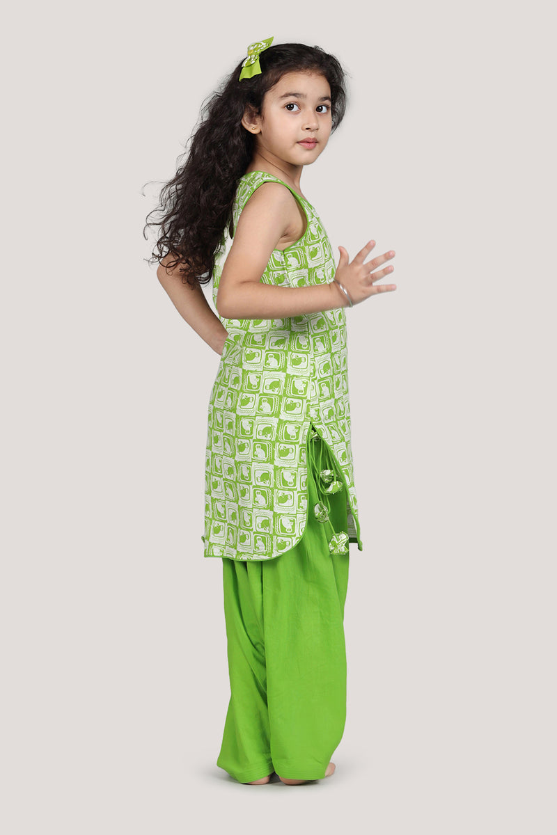 The Monkey & The Crocodile - Patiala Suit Set