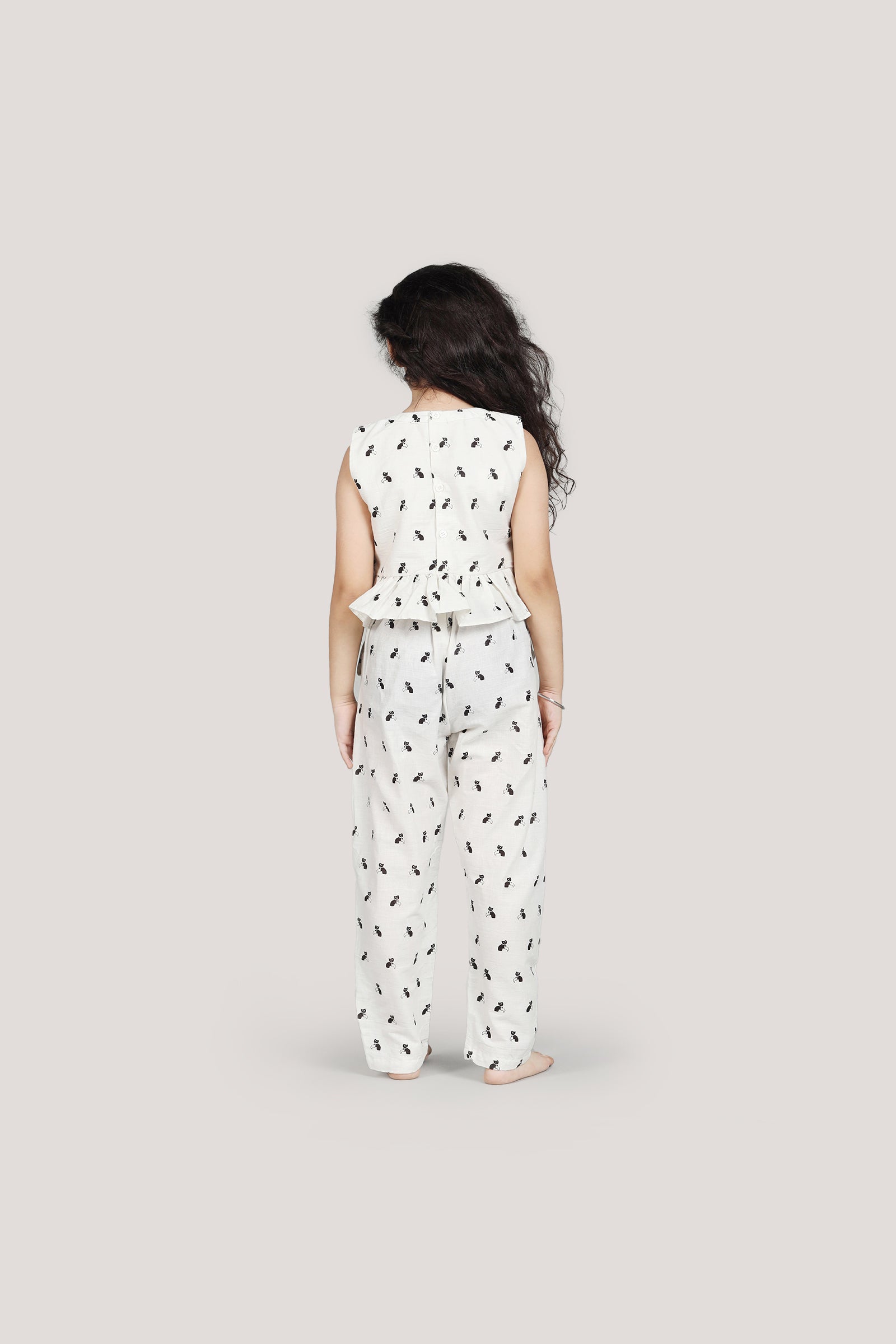 Bell The Cat - Crop Top Set, Beige