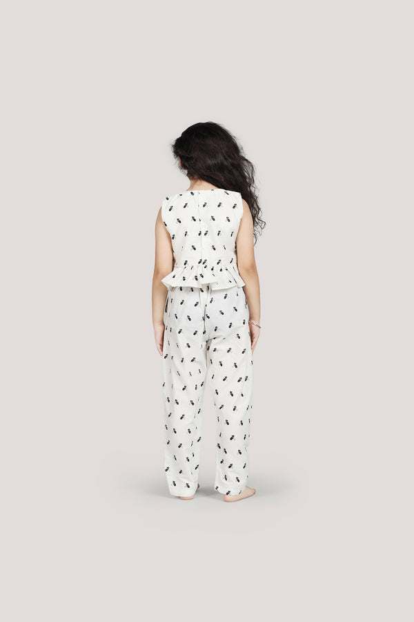 Bell The Cat - Crop Top Set, Beige