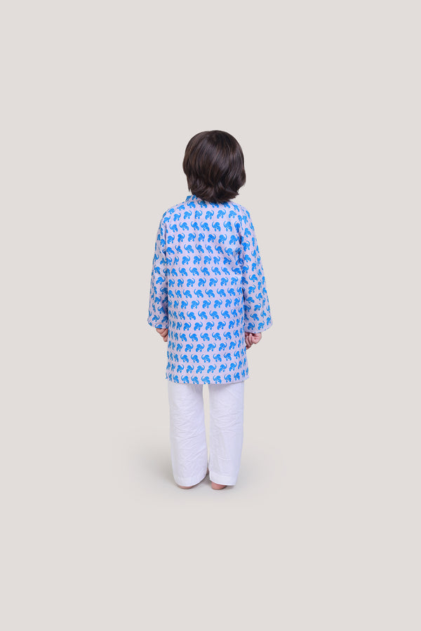 The Elephant & The Barking Dog- Boys Kurta Pajama Set