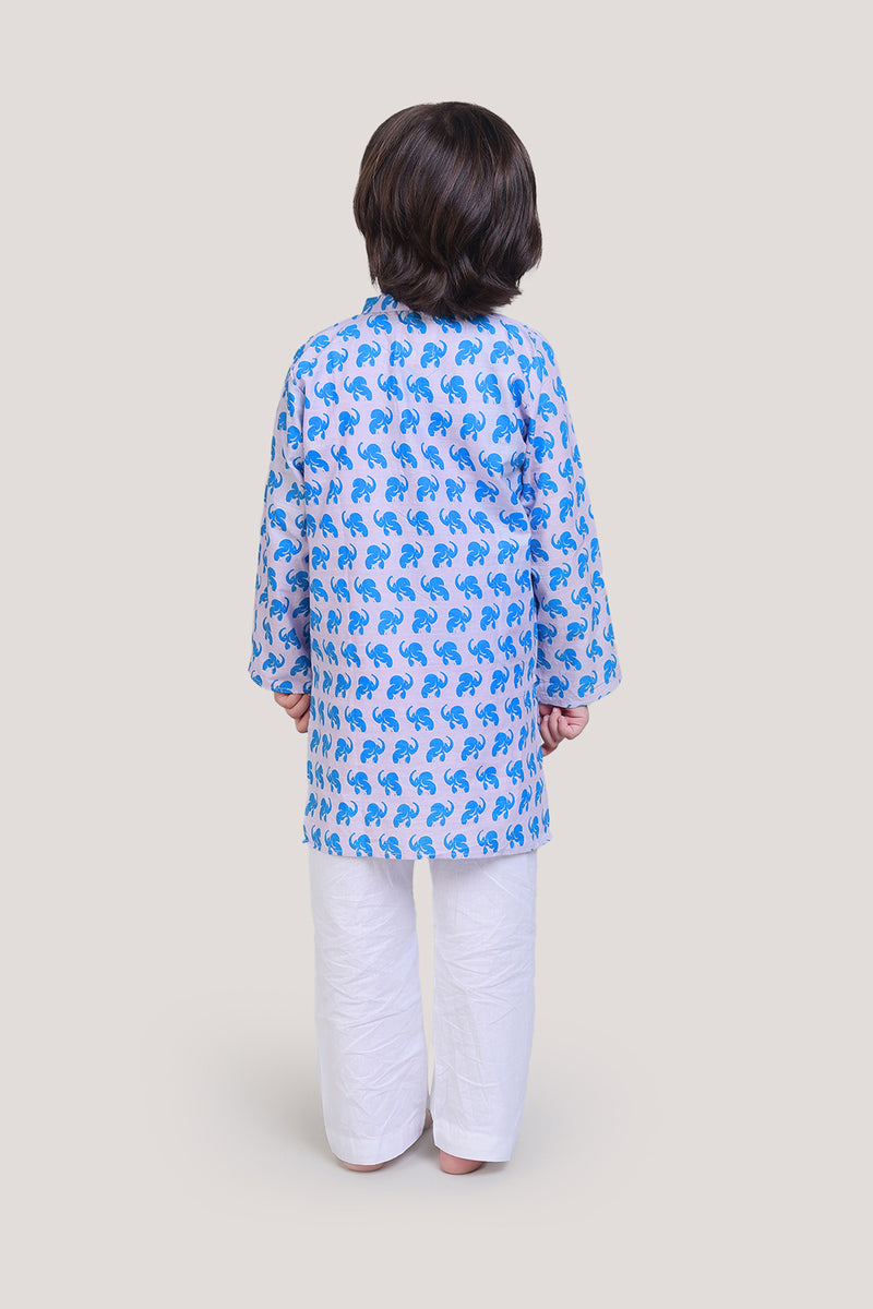 The Elephant & The Barking Dog- Boys Kurta Pajama Set