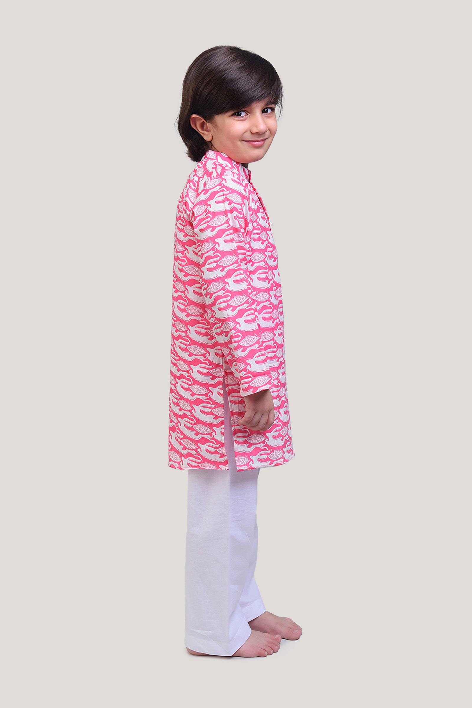 The Hare & The Tortoise- Boys Kurta Pajama Set