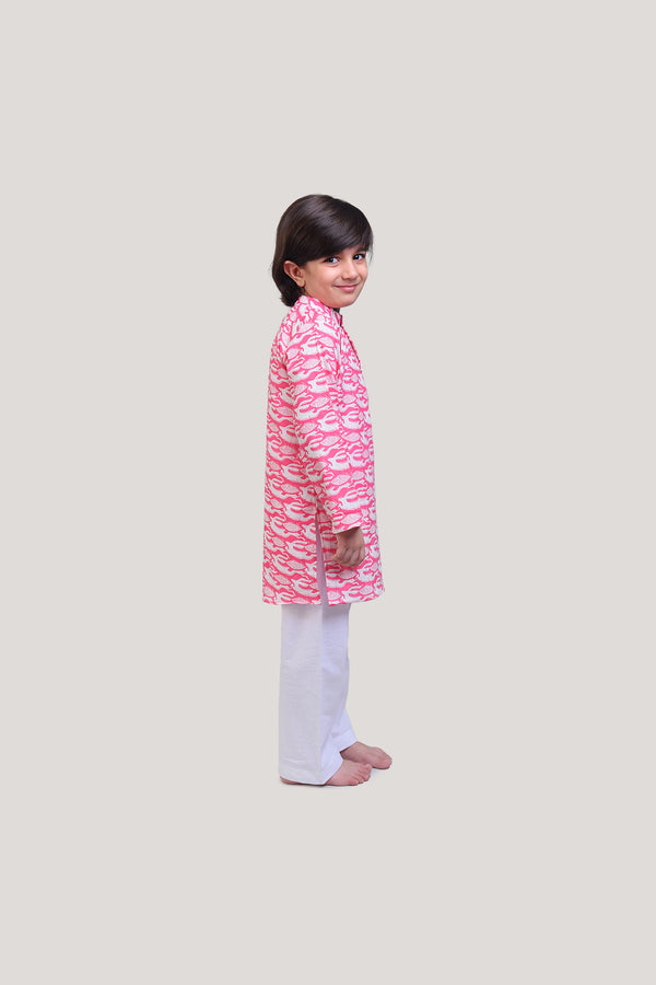 The Hare & The Tortoise- Boys Kurta Pajama Set