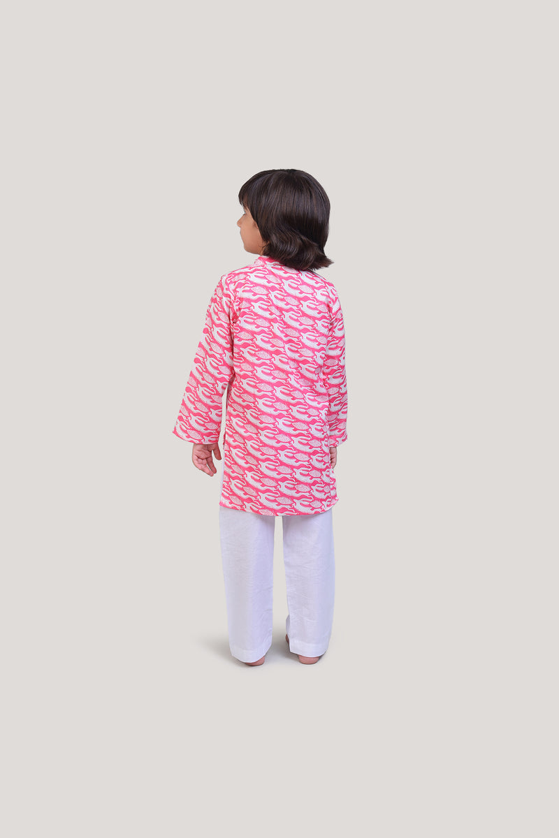 The Hare & The Tortoise- Boys Kurta Pajama Set