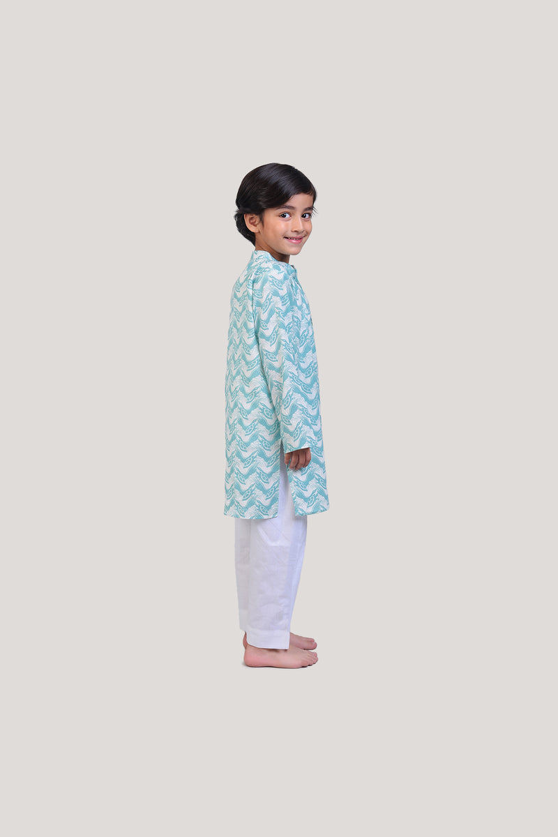 The Talkative Turtle- Boys Kurta Pajama Set