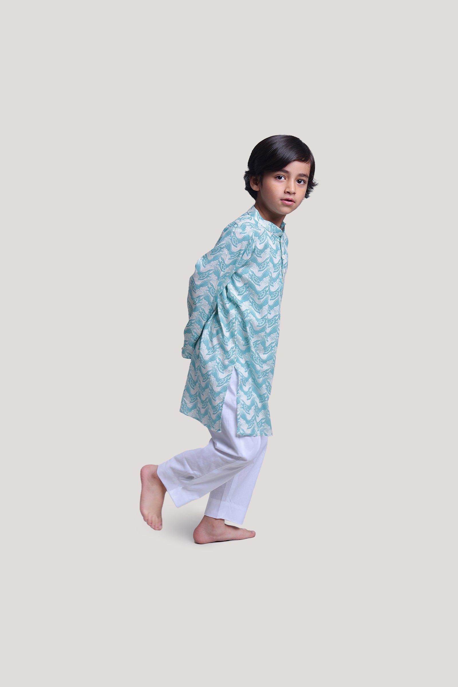 The Talkative Turtle- Boys Kurta Pajama Set