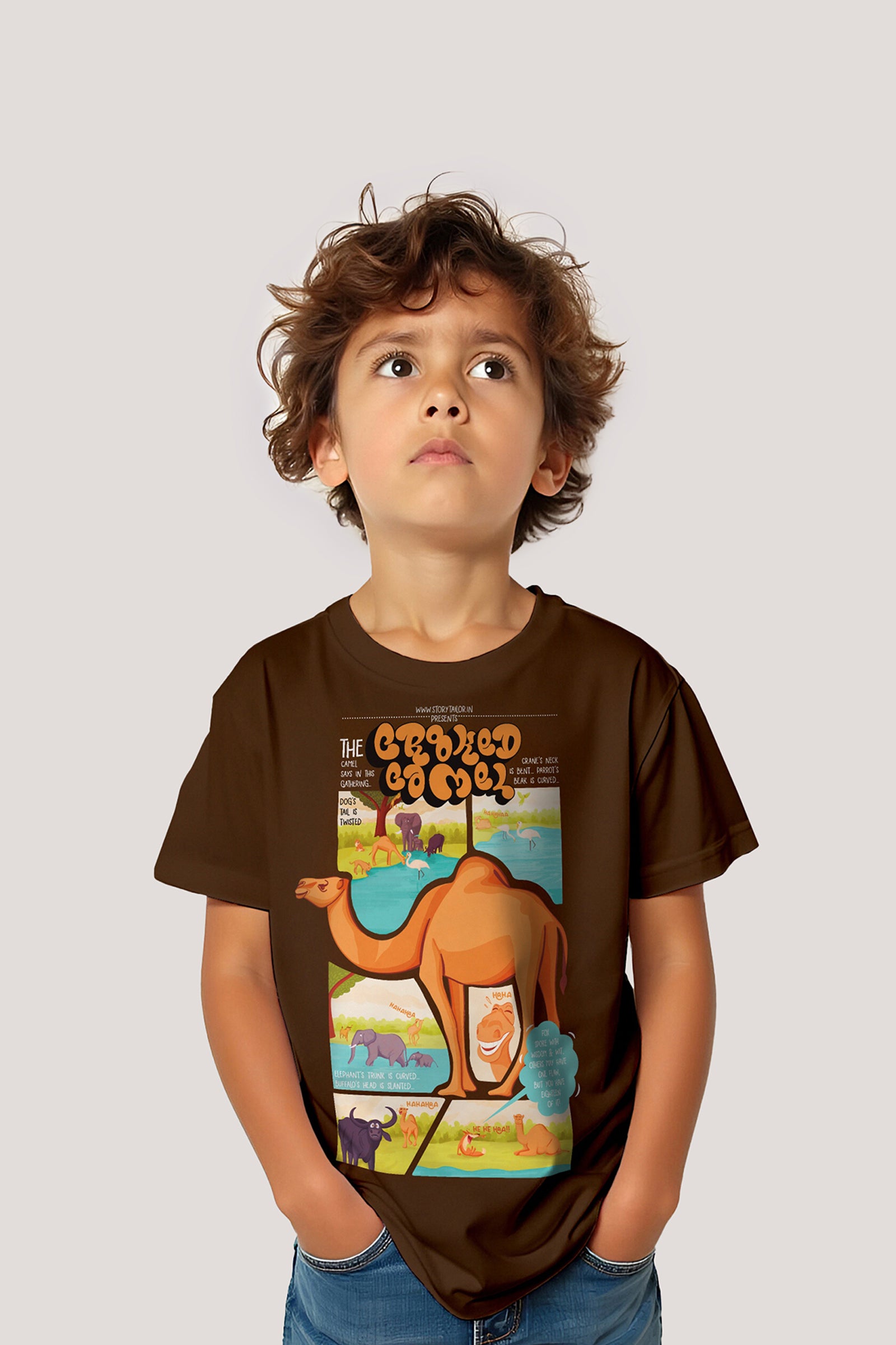 The Crooked Camel - T shirt, Brown