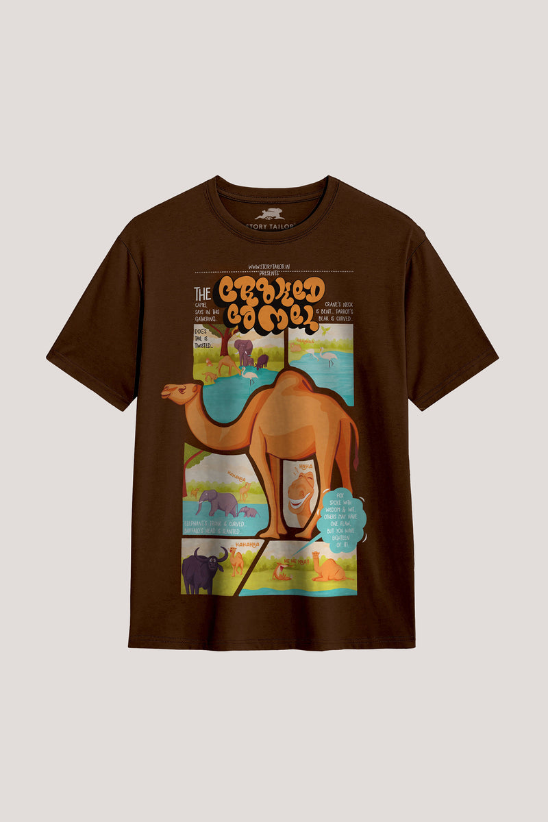 The Crooked Camel - T shirt, Brown