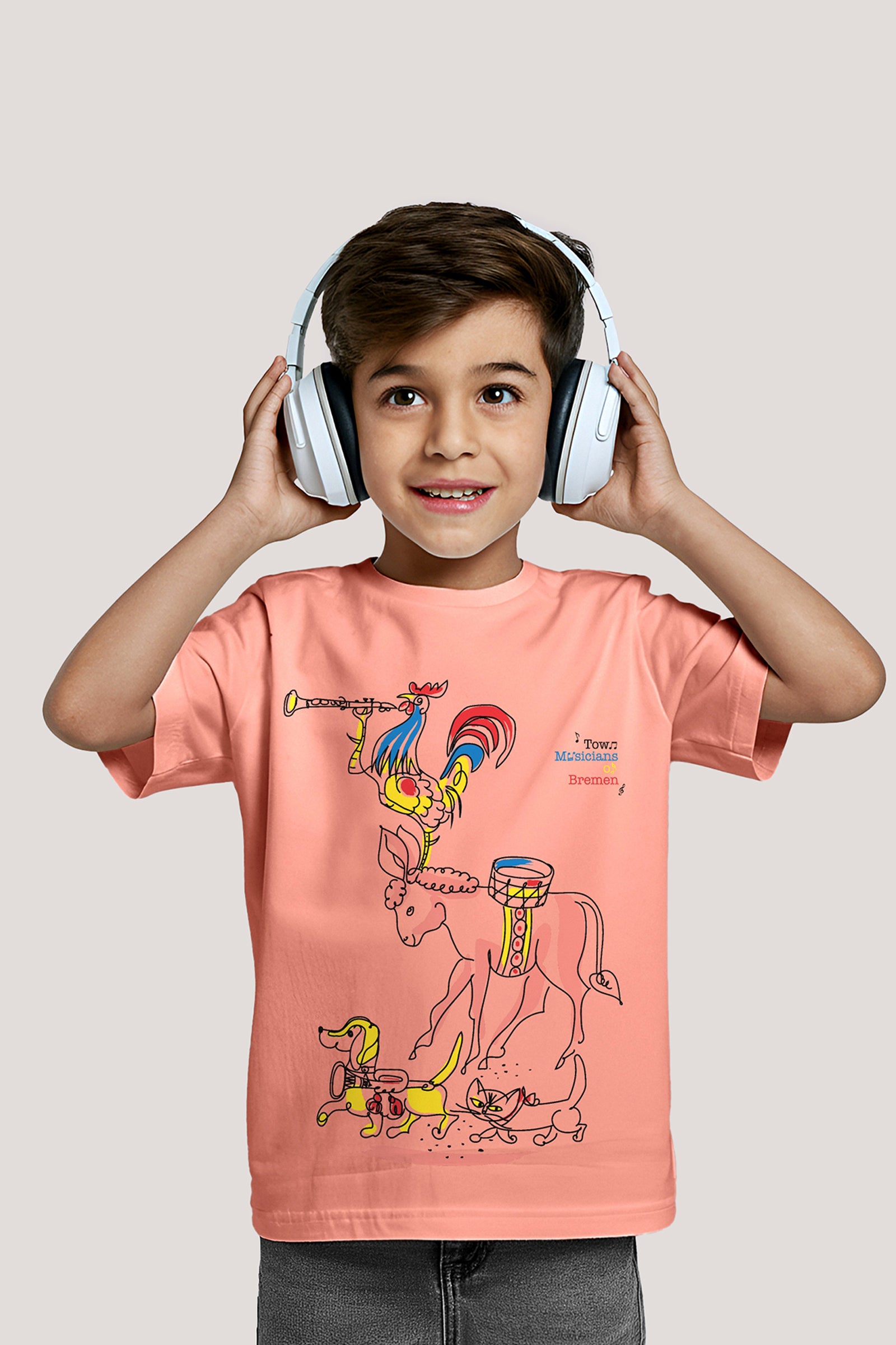 Town Musician of Bremen - T shirt, Coral