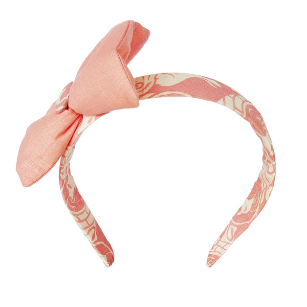 Fabric Bow Hairband_Peach Pink The Foolish Lion & Clever Rabbit
