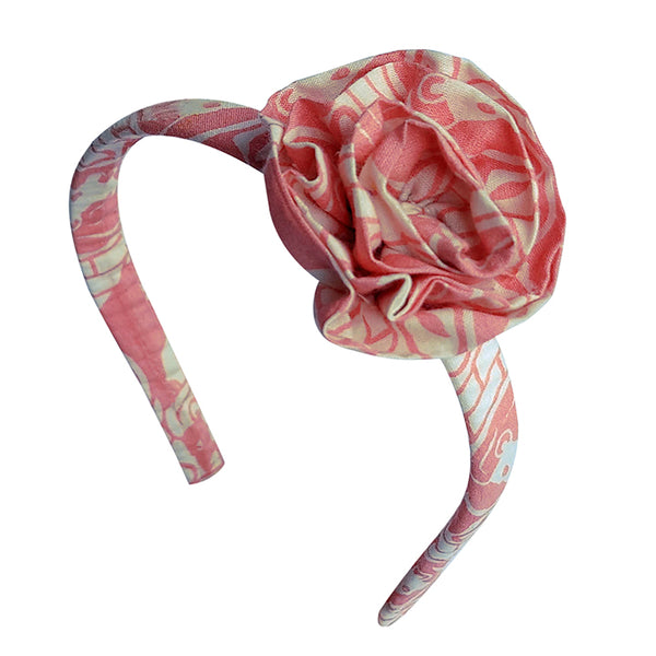 Fabric Flower Hairband_Peach Pink The Foolish Lion & Clever Rabbit