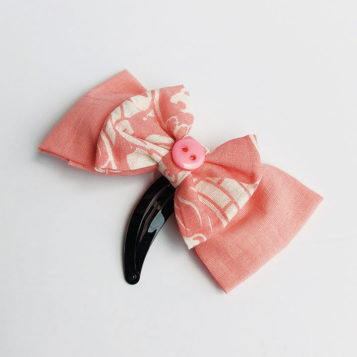 Double Bow Pin Peach