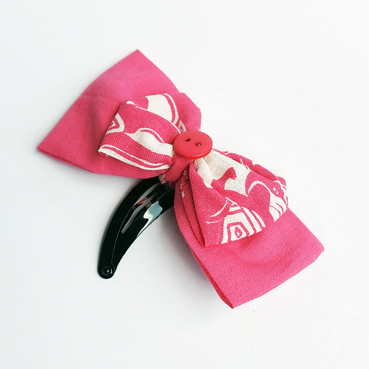 Double Bow Pin Pink