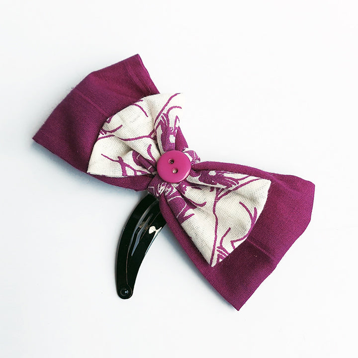 Double Bow Pin Purple